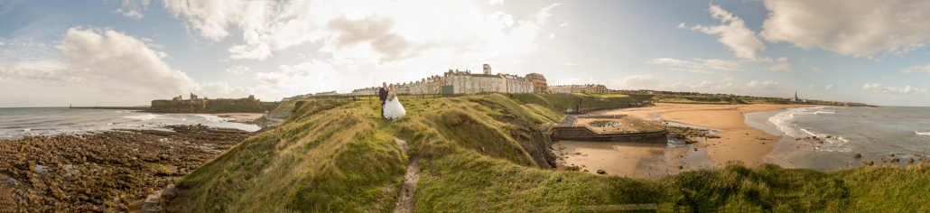 Tynemouth Wedding Panoramic Photo